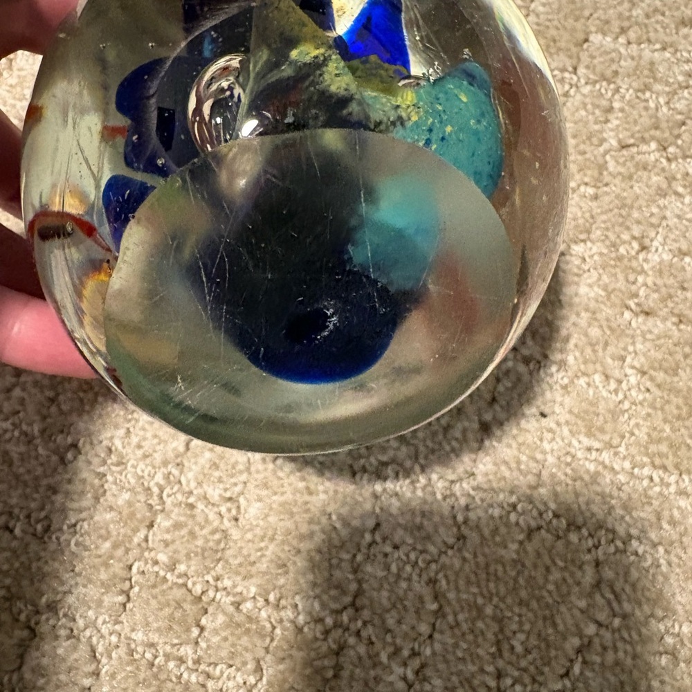 Paperweight Fish And Coral Under The Sea Aquarium Art Glass Murano Style - Picture 9 of 14